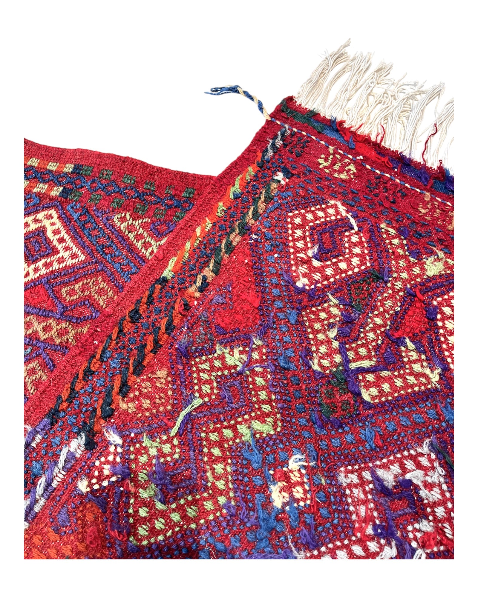 136cm x 104cm Purple & Red Turkoman Kilim