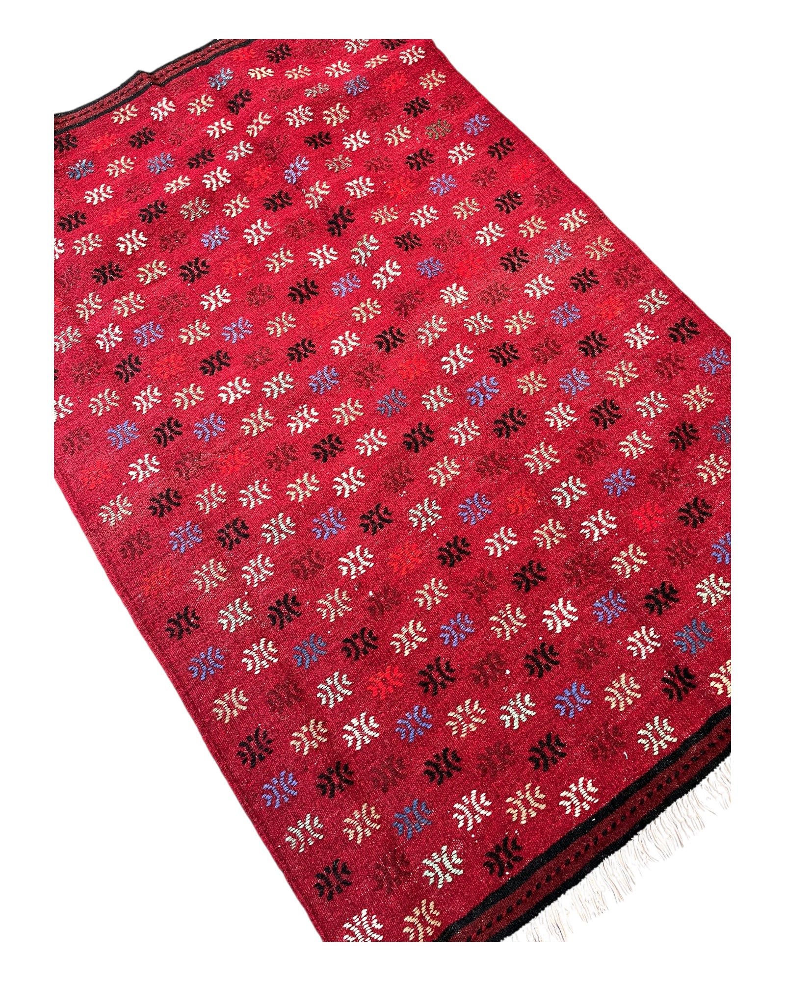 125cm x 82cm Deep Pink Turkoman Kilim