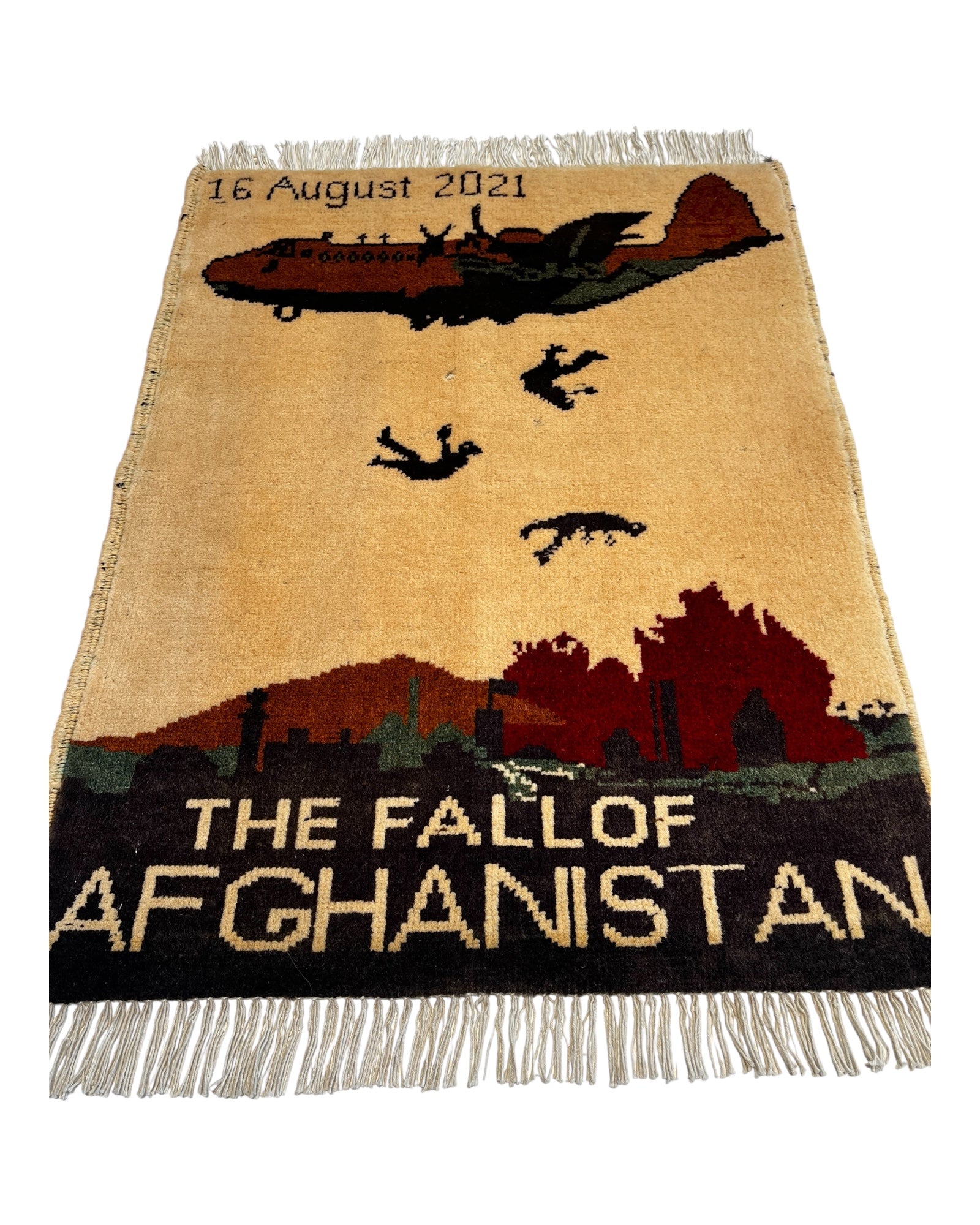 80cm x 60cm Fall of Afghanistan War Rug