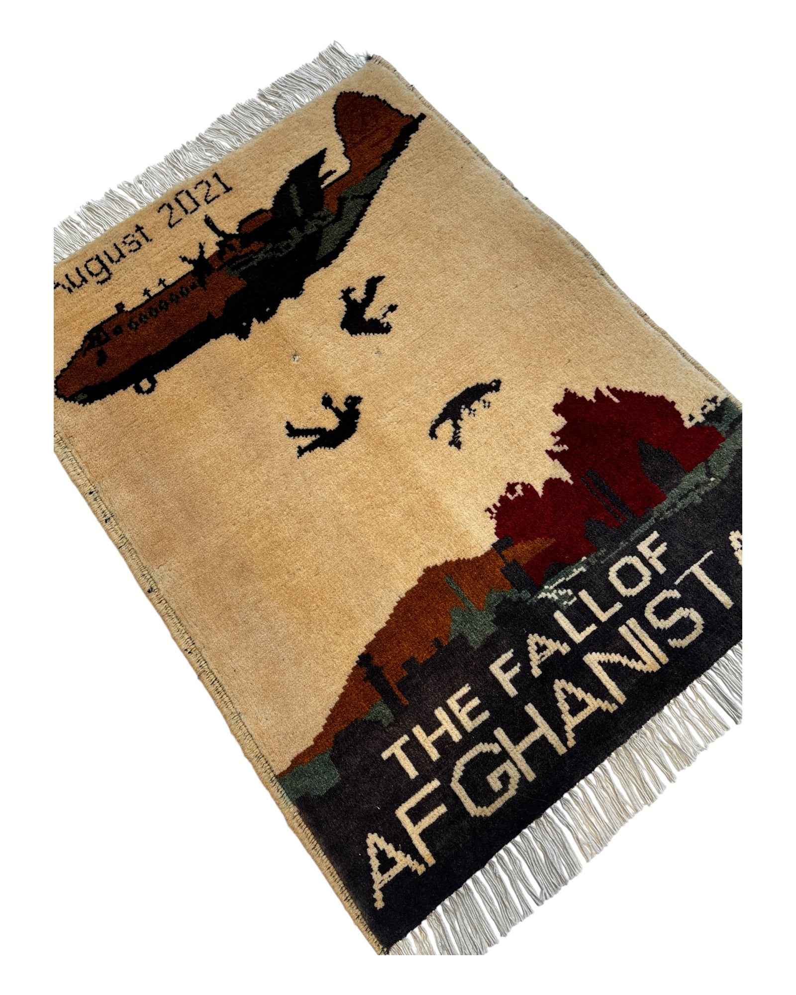 80cm x 60cm Fall of Afghanistan War Rug