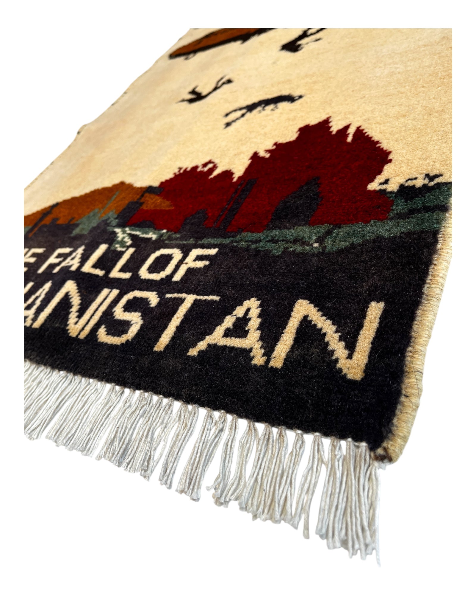 80cm x 60cm Fall of Afghanistan War Rug