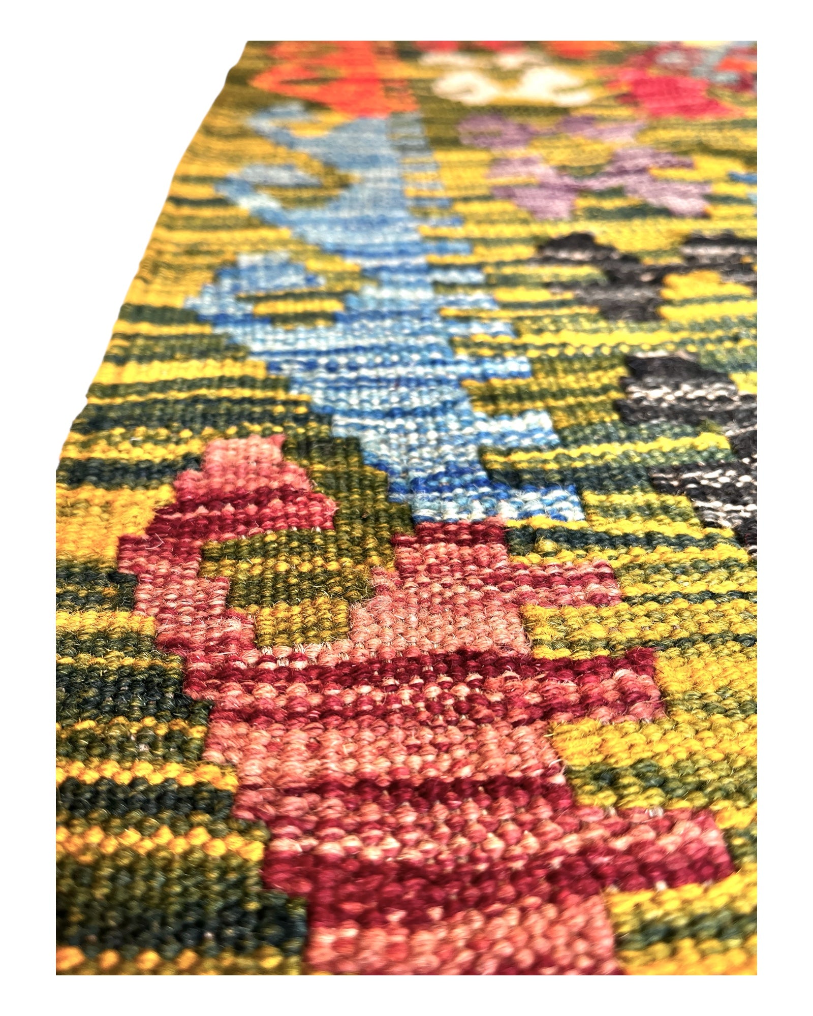 213cm x 153cm Green Maymana Kilim