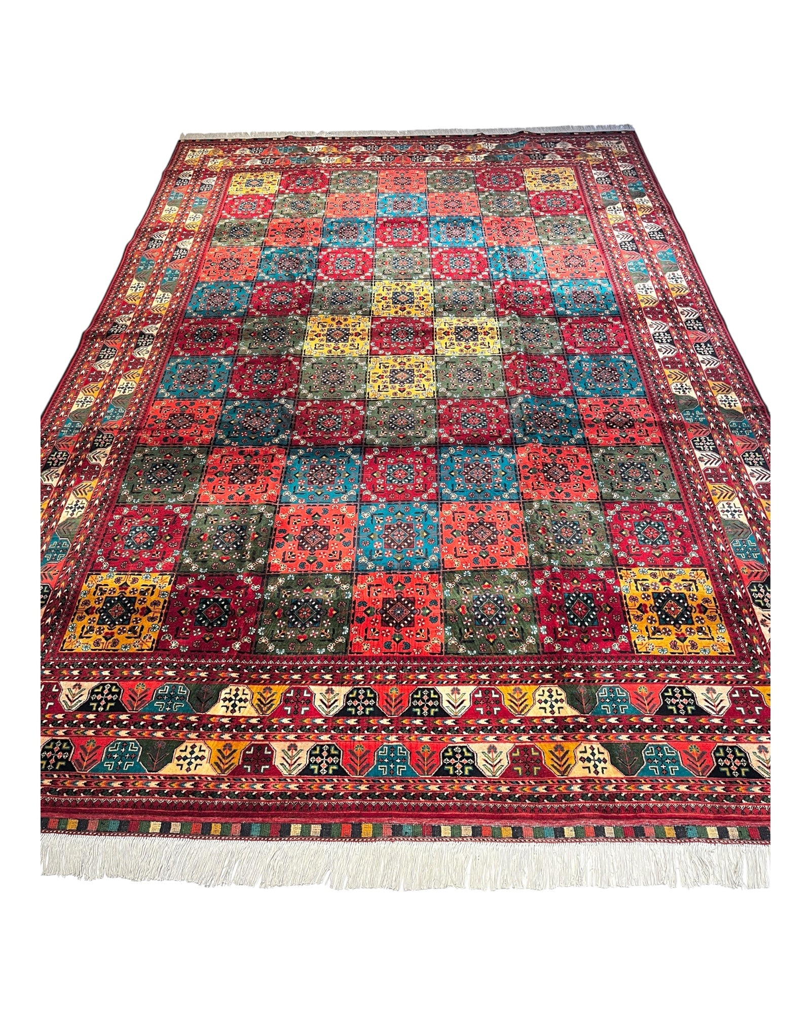 Extra Large Multi-coloured Tile Rug 352cm x 250cm