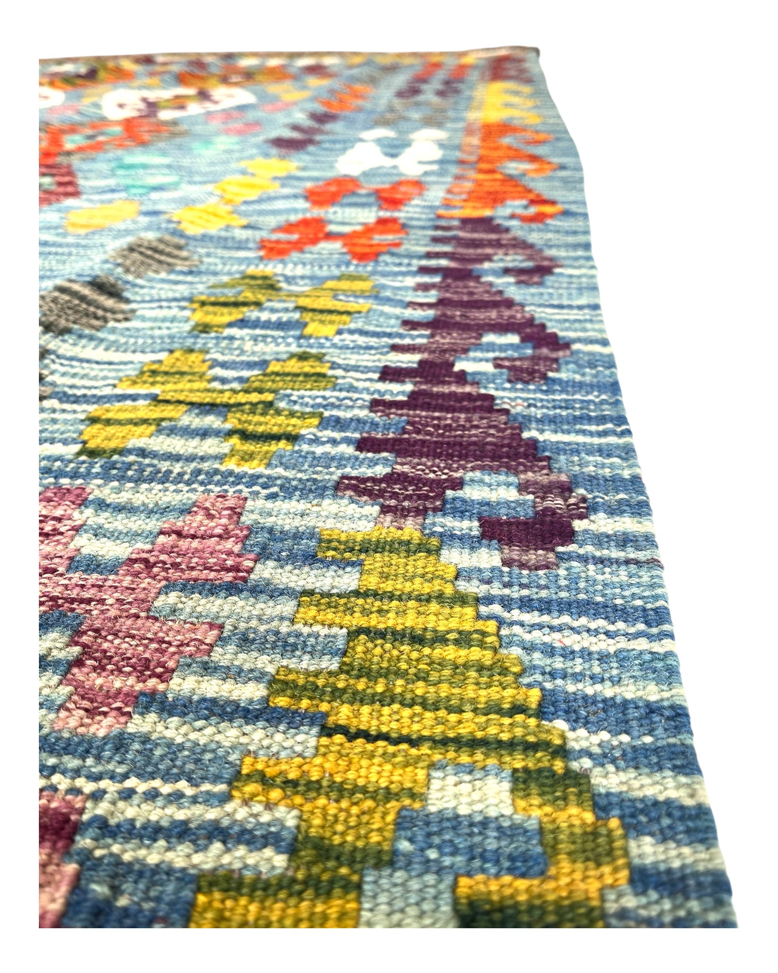 210cm x 153cm Turquoise Maymana Kilim