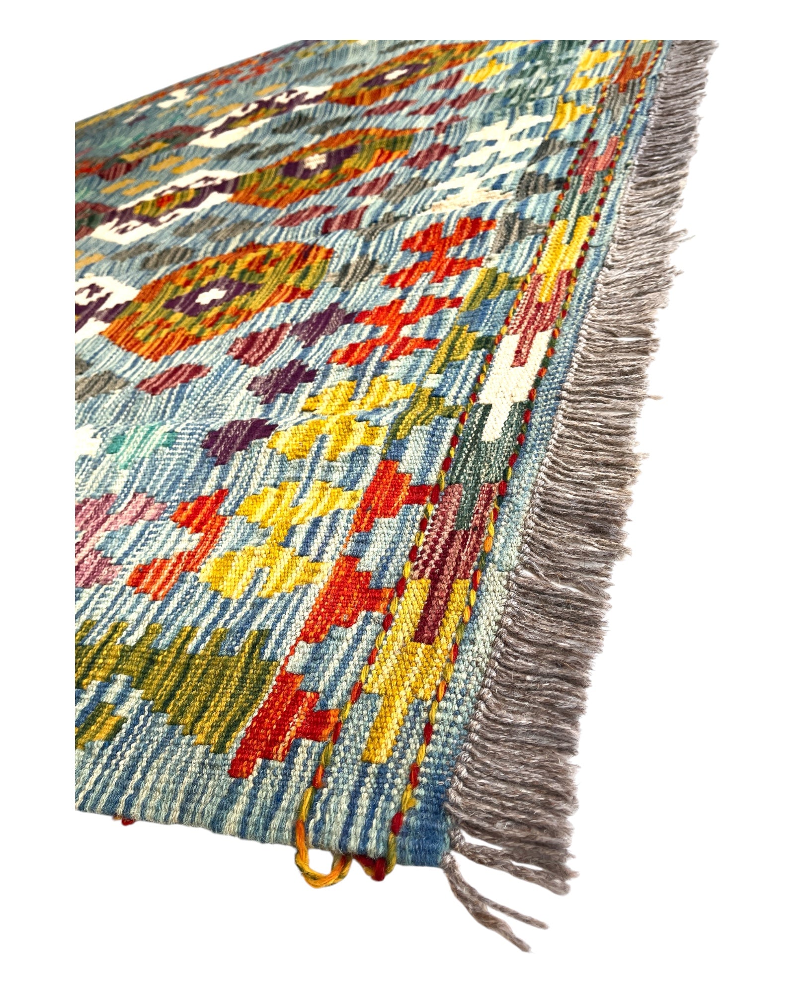 210cm x 153cm Turquoise Maymana Kilim