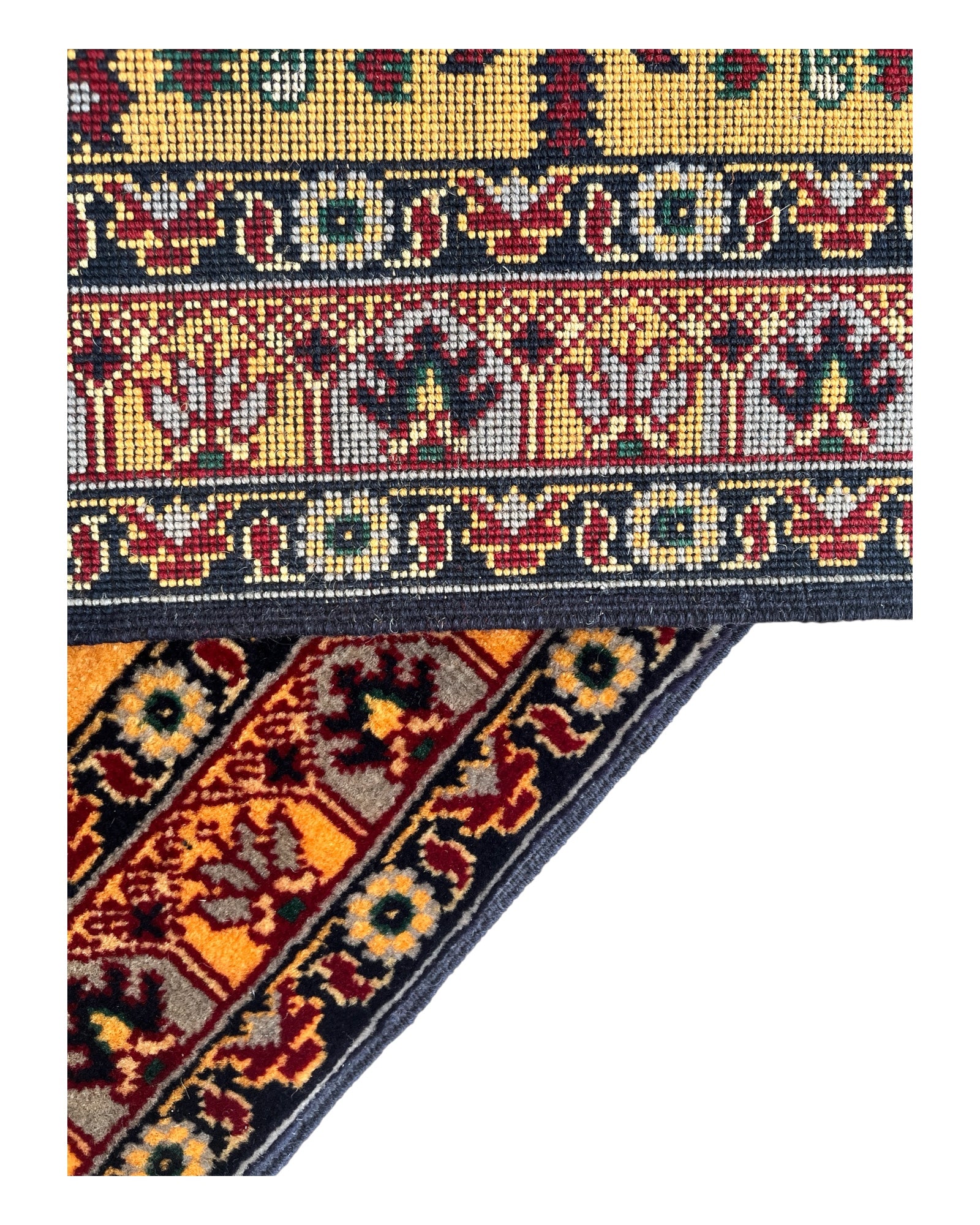 80cm x 60cm Gold & Burgundy Afghan Doormat
