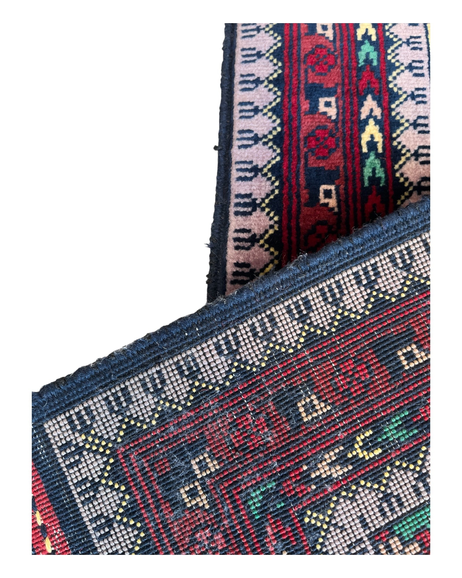 85cm x 59cm Grey & Burgundy Afghan Doormat