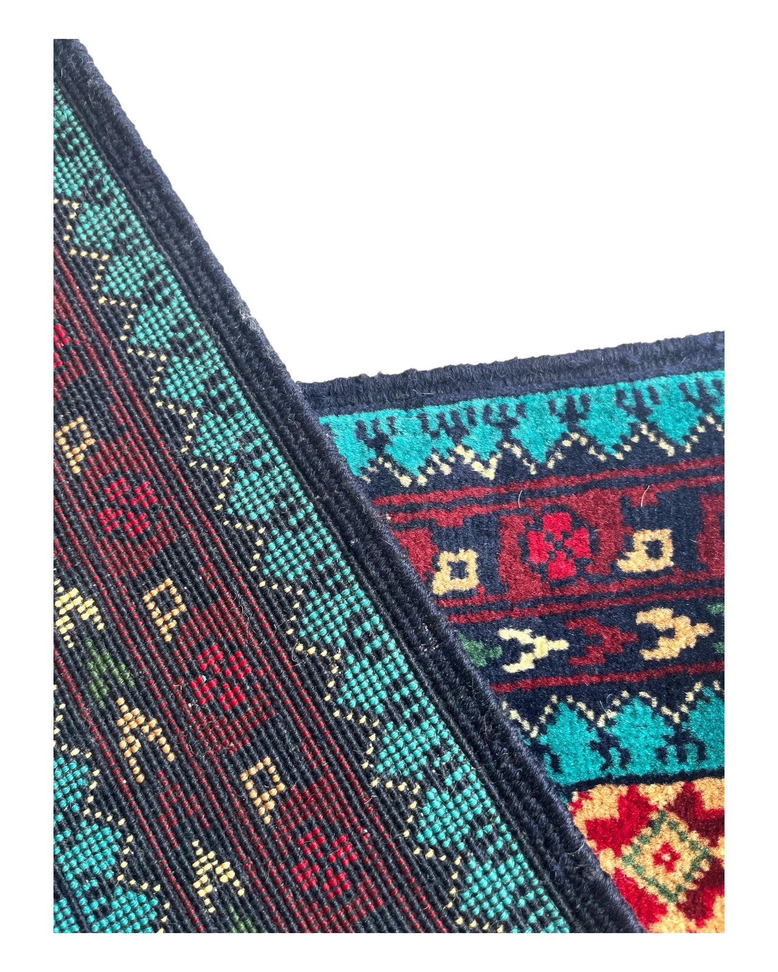87cm x 60cm Teal, Burgundy & Gold Doormat