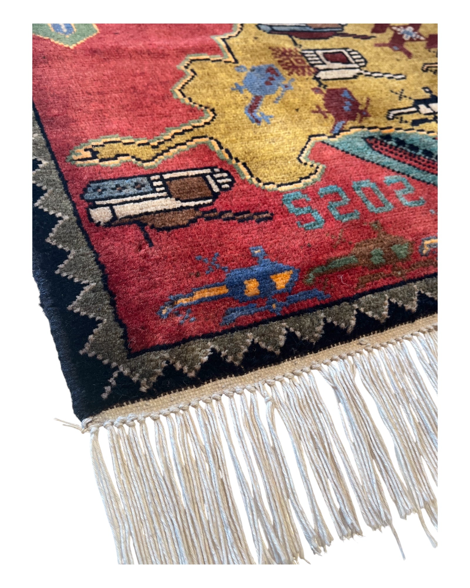 80cm x 60cm Russet & Mustard War Rug