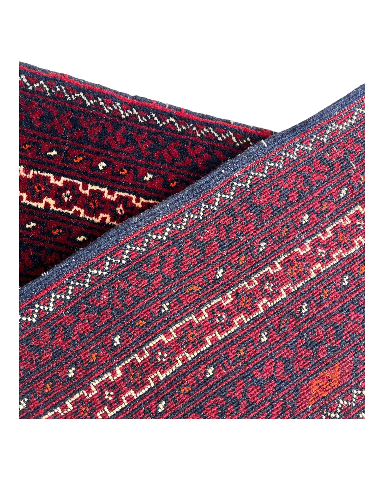 395cm x 87cm Red & Burgundy Waziri Runner