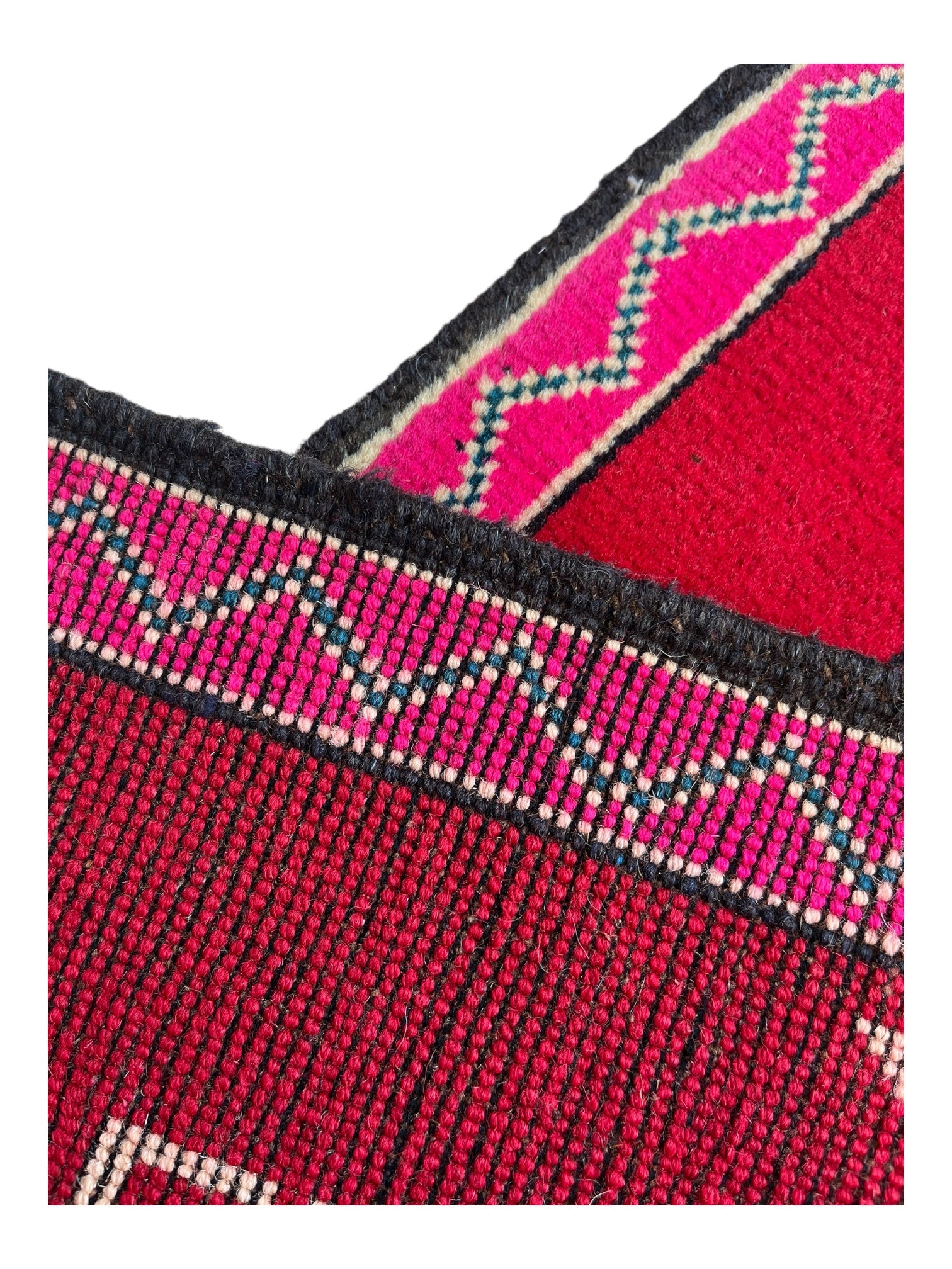 83cm x 60cm Red & Hot Pink AK-47 War Rug