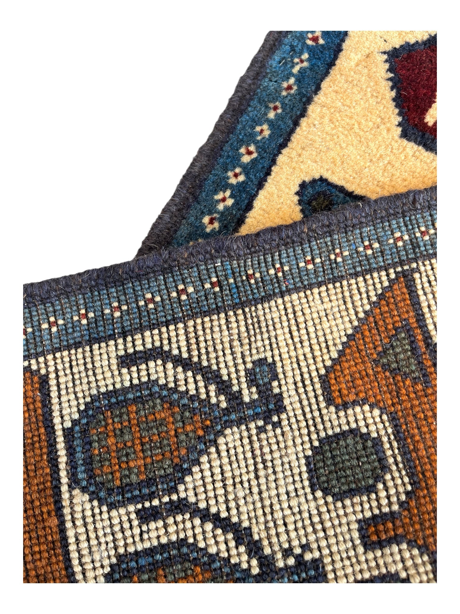 75cm x 59cm Cream & Teal AK-47 War Rug