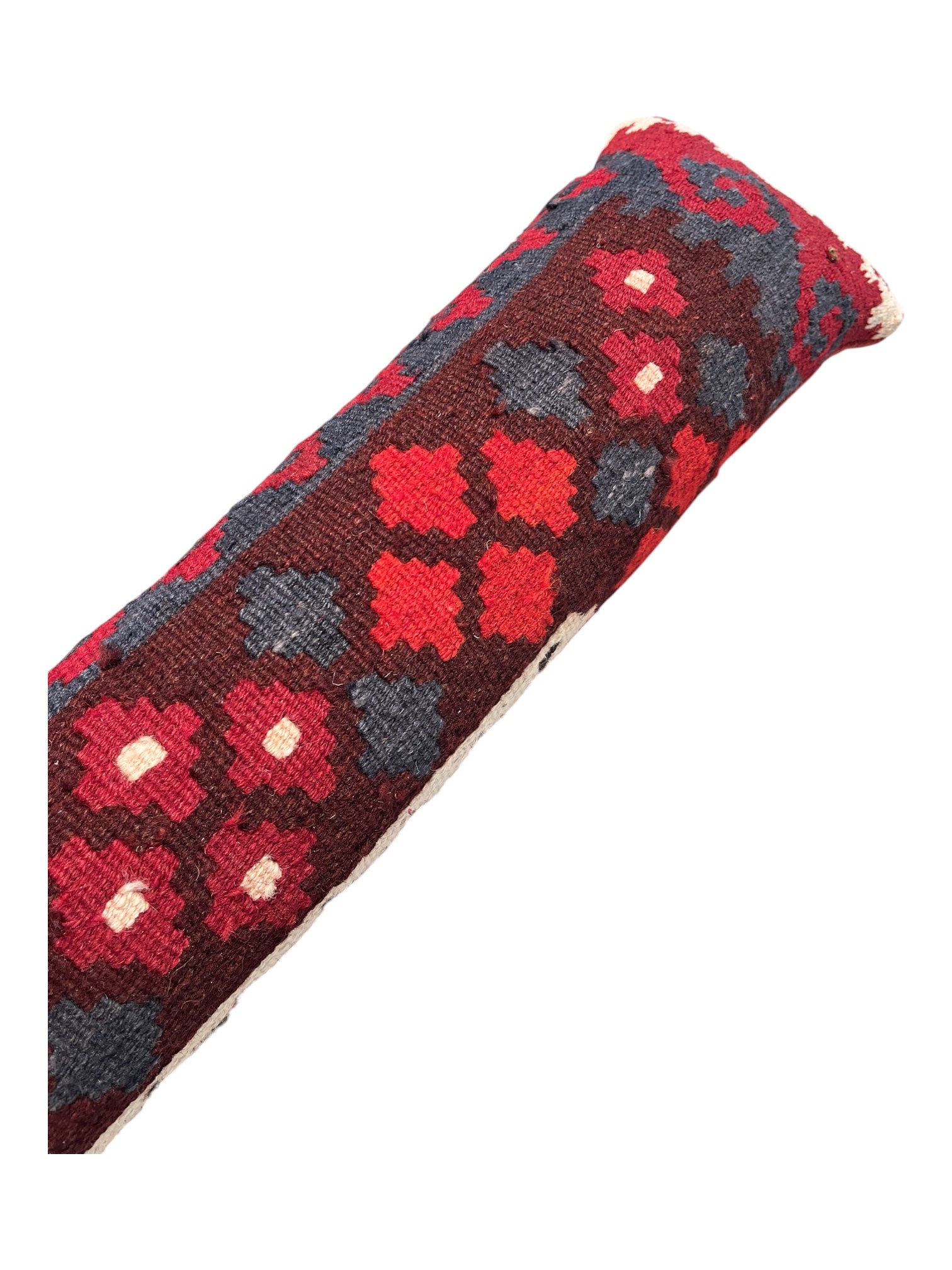 Burgundy, Red & Cream Draught Excluder