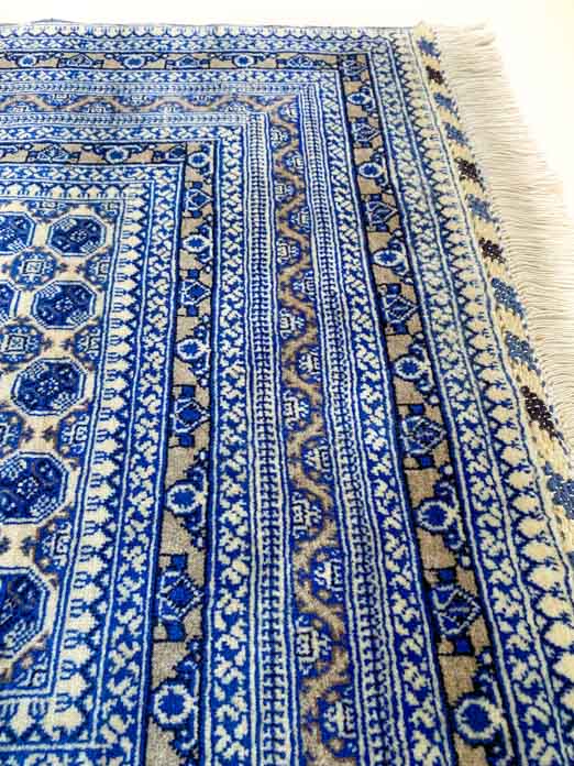 295cm x 100cm Khuwaja Roshnai (blue/cream)