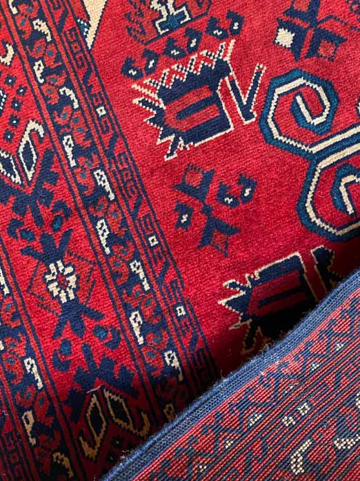 295 x 99cm Khuwaja Roshnai (blue/cream)