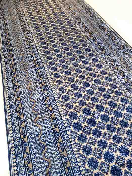 295 x 99cm Khuwaja Roshnai (blue/cream)