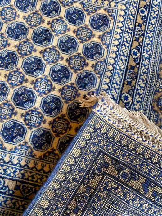 295 x 99cm Khuwaja Roshnai (blue/cream)