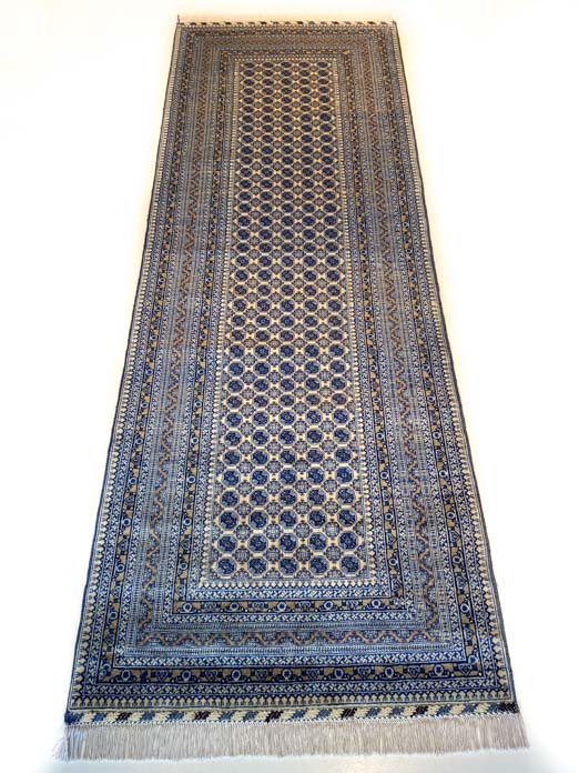 295 x 99cm Khuwaja Roshnai (blue/cream)