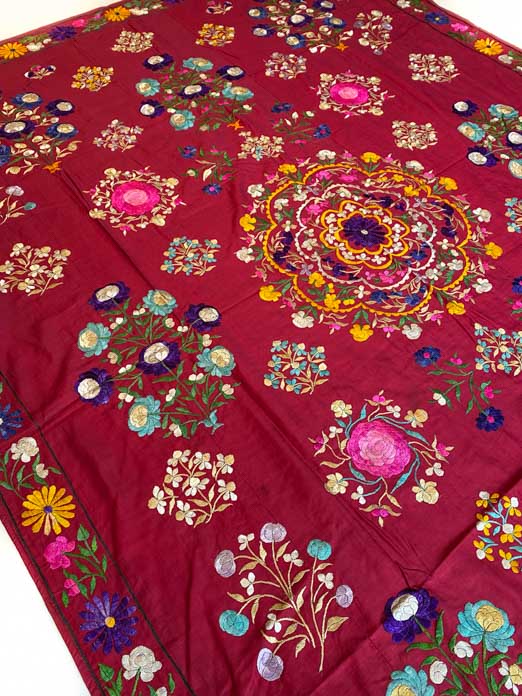 190cm x 145cm Vintage Silk Suzani