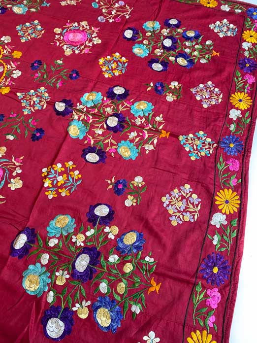 190cm x 145cm Vintage Silk Suzani