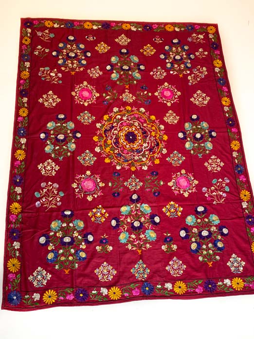 190cm x 145cm Vintage Silk Suzani