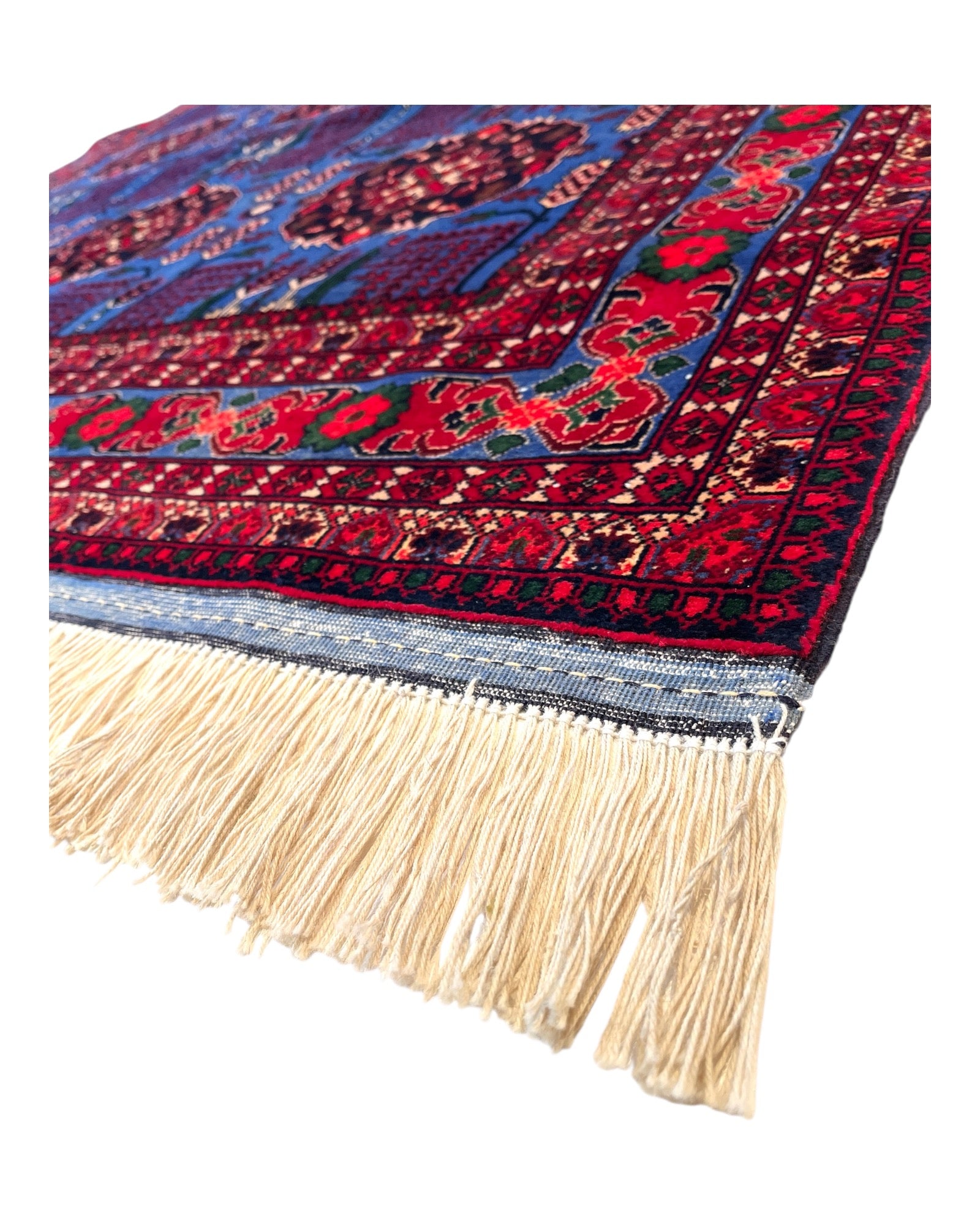 243cm x 165cm Blue & Red Charshango Rug