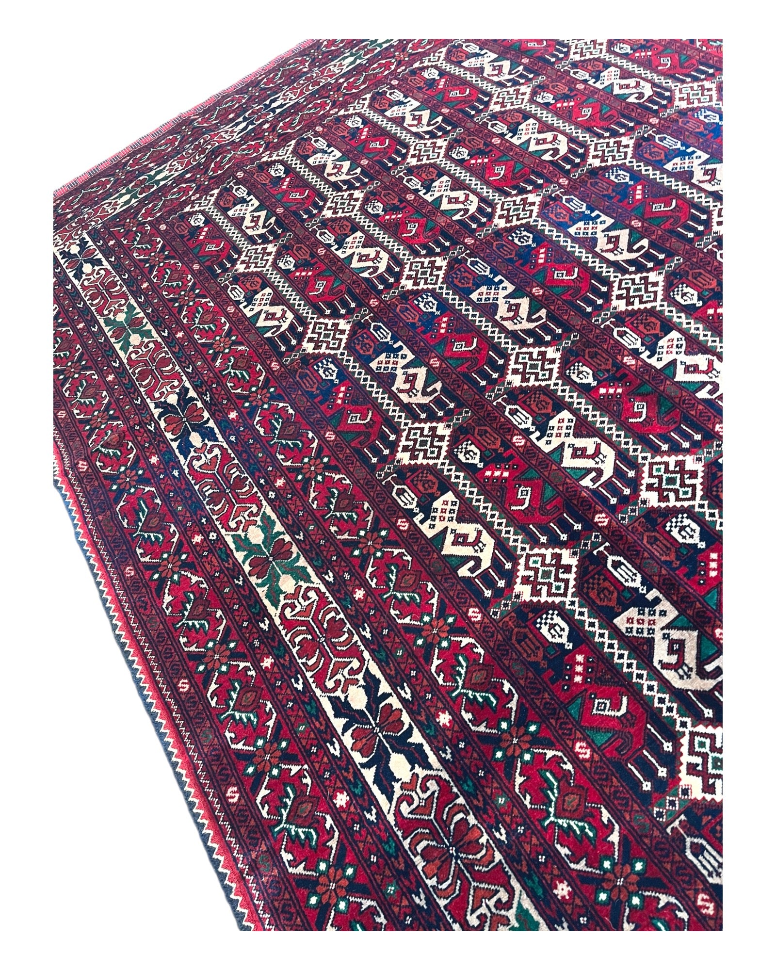 253cm x 170cm Deep Red Alabakhmal Rug