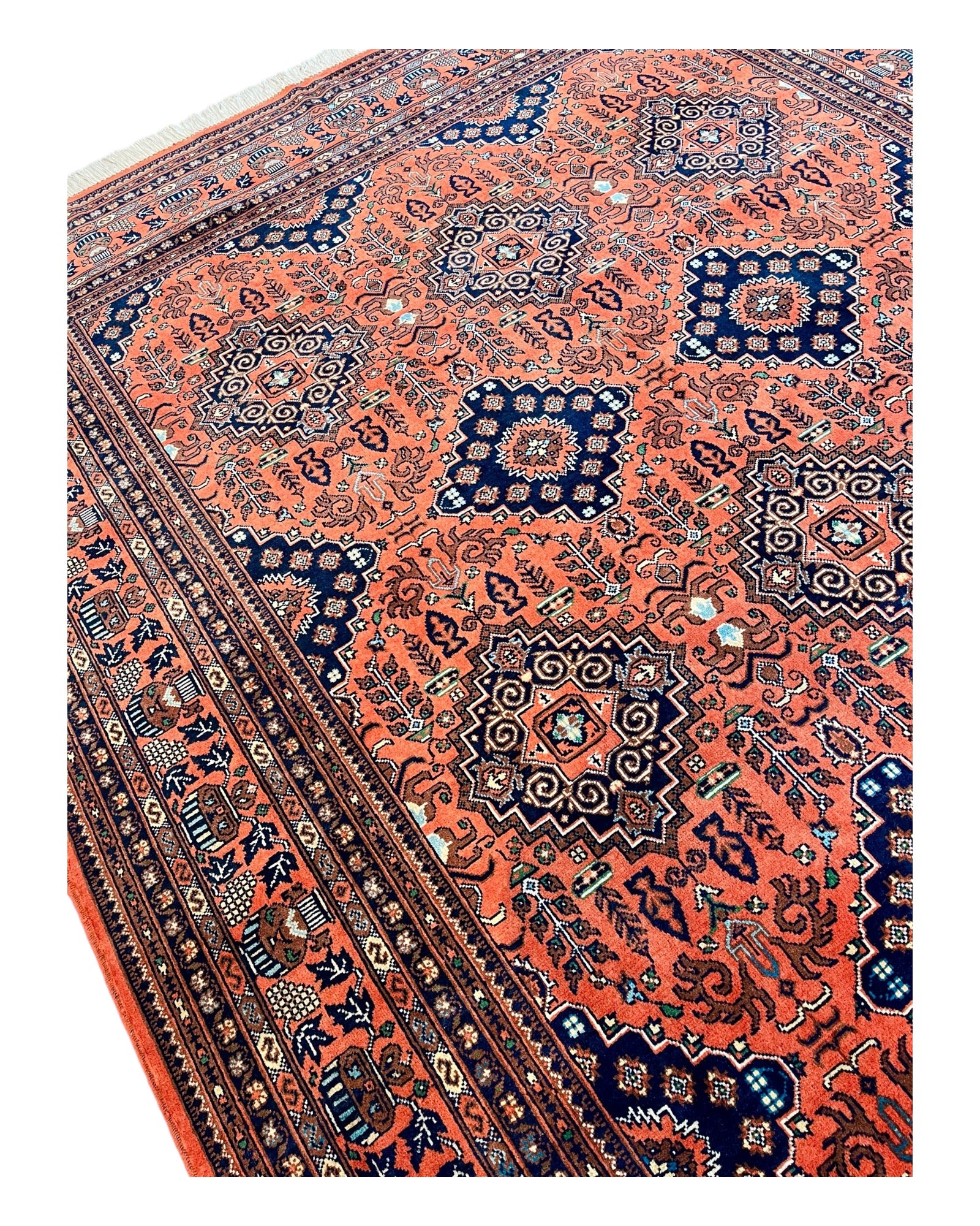 310cm x 200cm Orange & Black Yousef Bay Rug