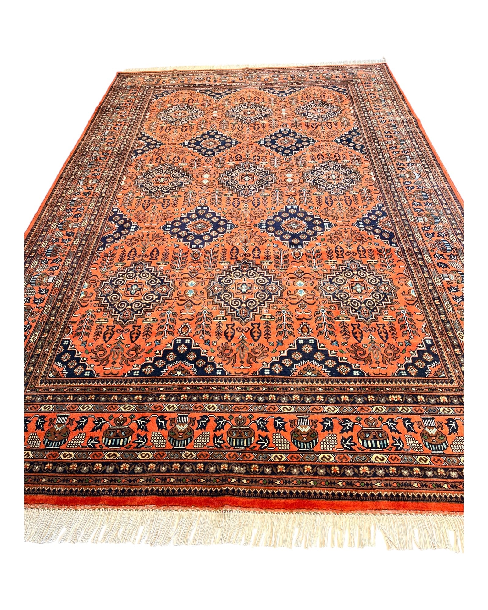 310cm x 200cm Orange & Black Yousef Bay Rug