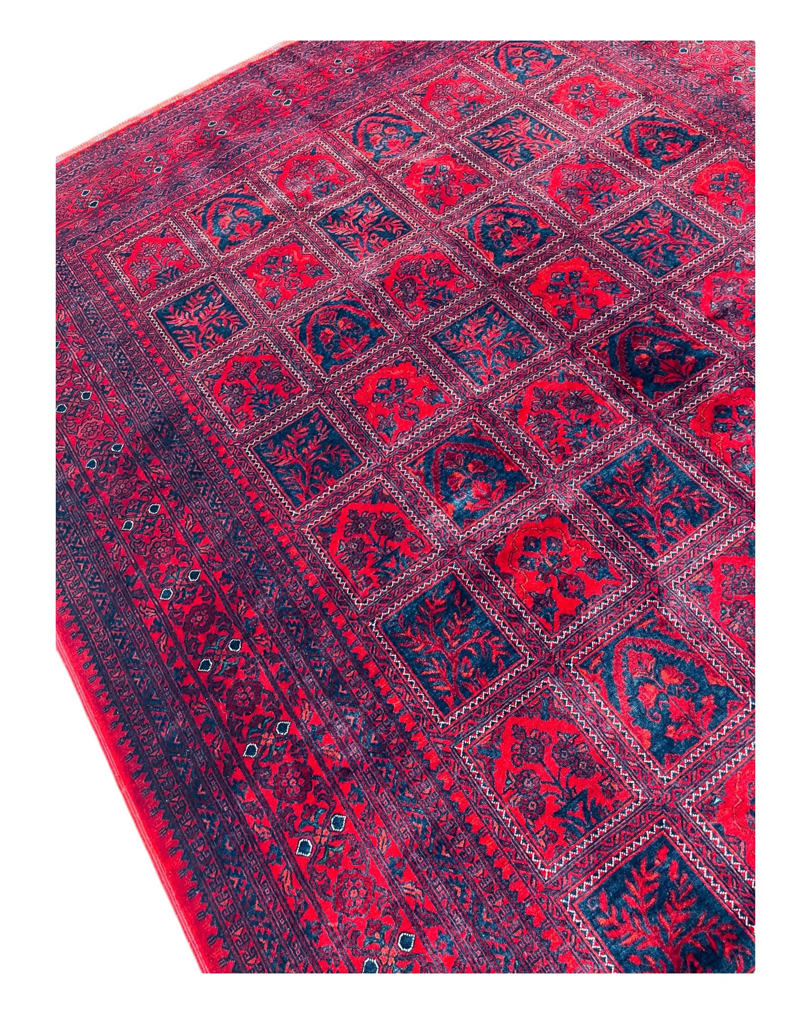 300cm x 200cm Red & Navy Four Seasons Rug