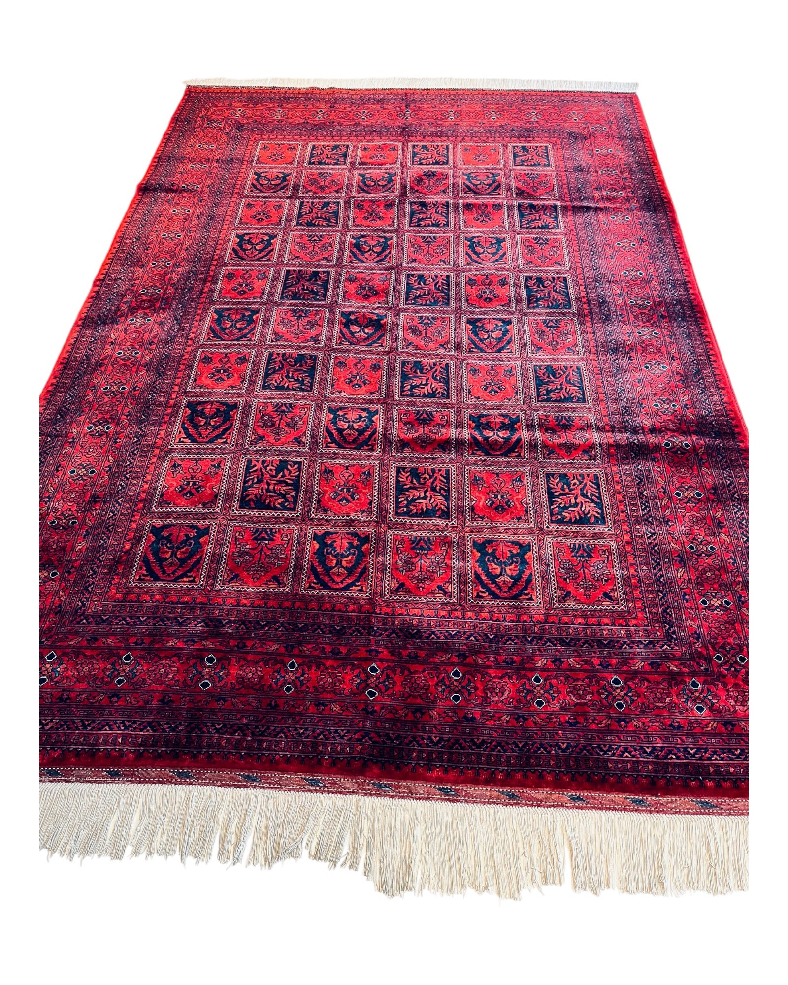 300cm x 200cm Red & Navy Four Seasons Rug