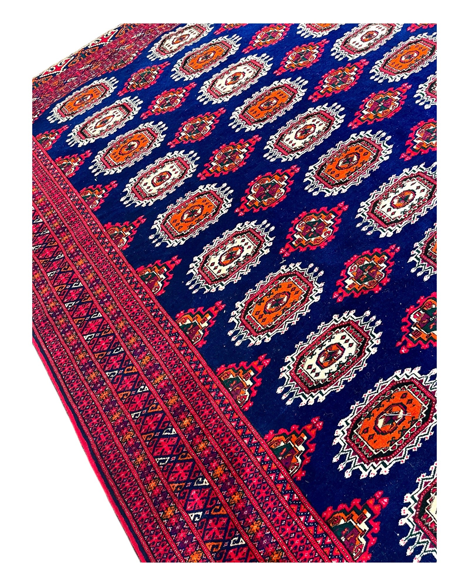 290cm x 200cm Red & Blue Patnas Gul Rug