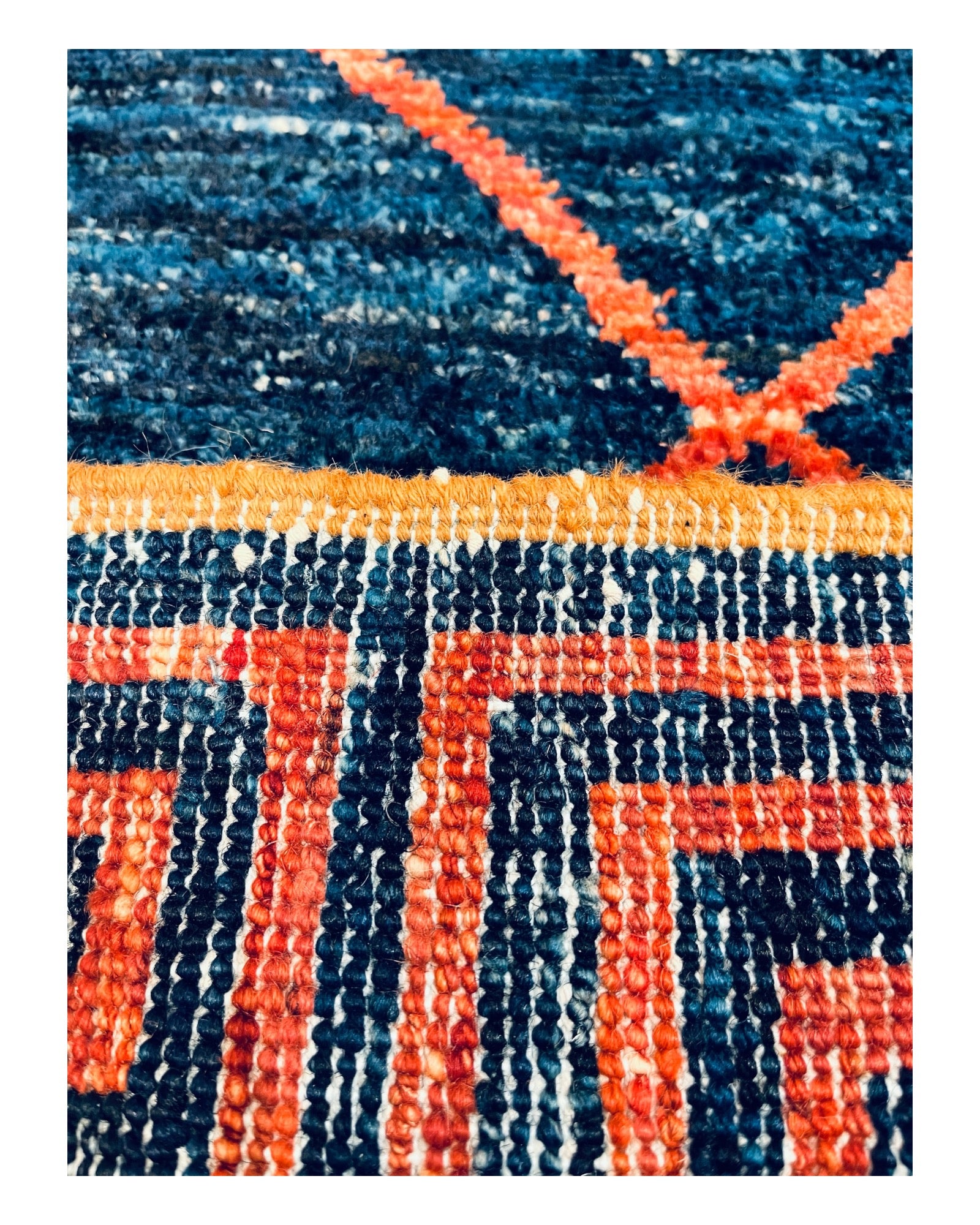 300cm x 197cm Blue Gabeh Rug