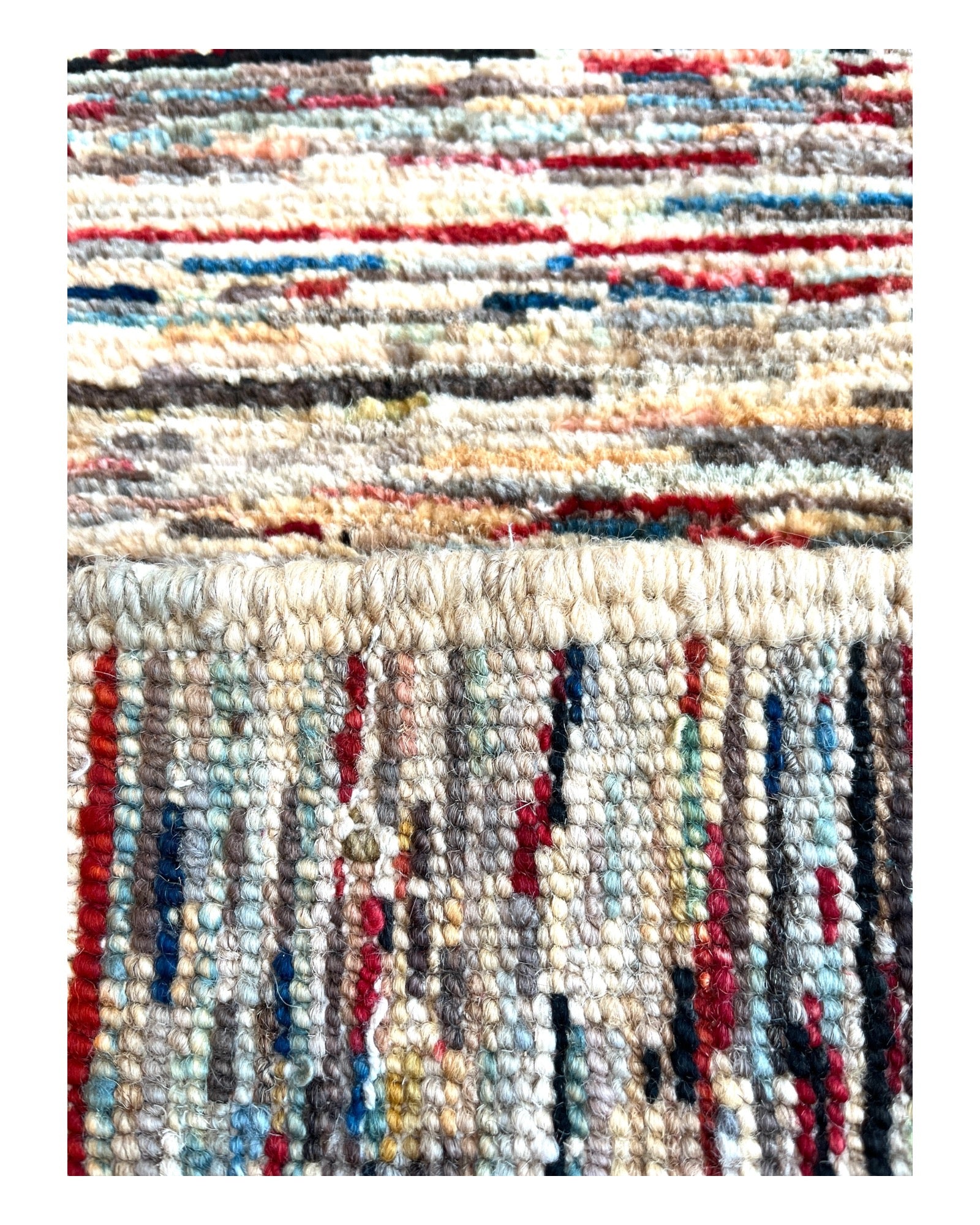 294cm x 205cm Colourful Cream Gabeh Rug