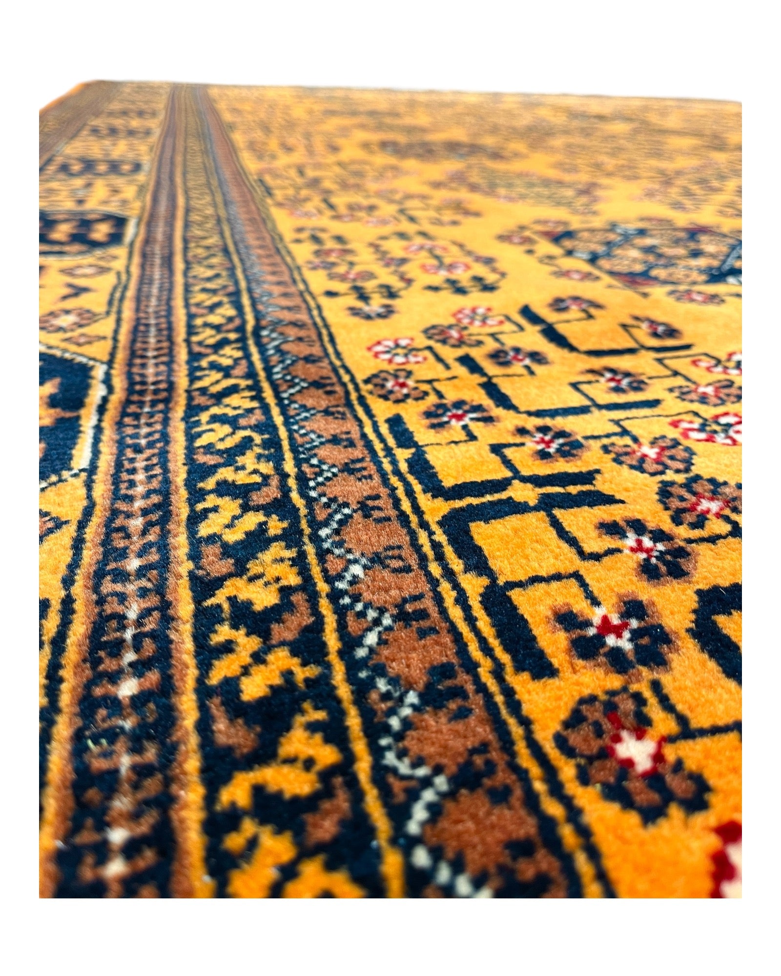 300cm x 198cm Sunflower Yellow Andkhoy Rug