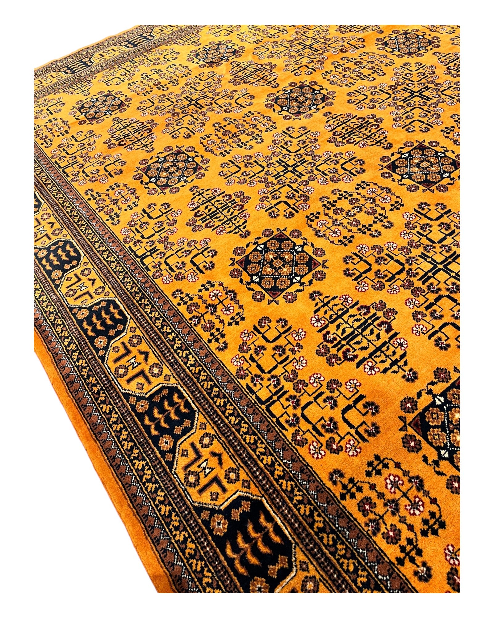 300cm x 198cm Sunflower Yellow Andkhoy Rug