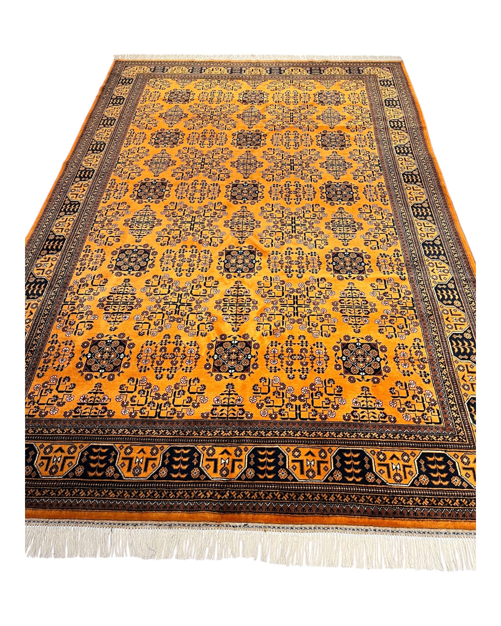 300cm x 198cm Sunflower Yellow Andkhoy Rug