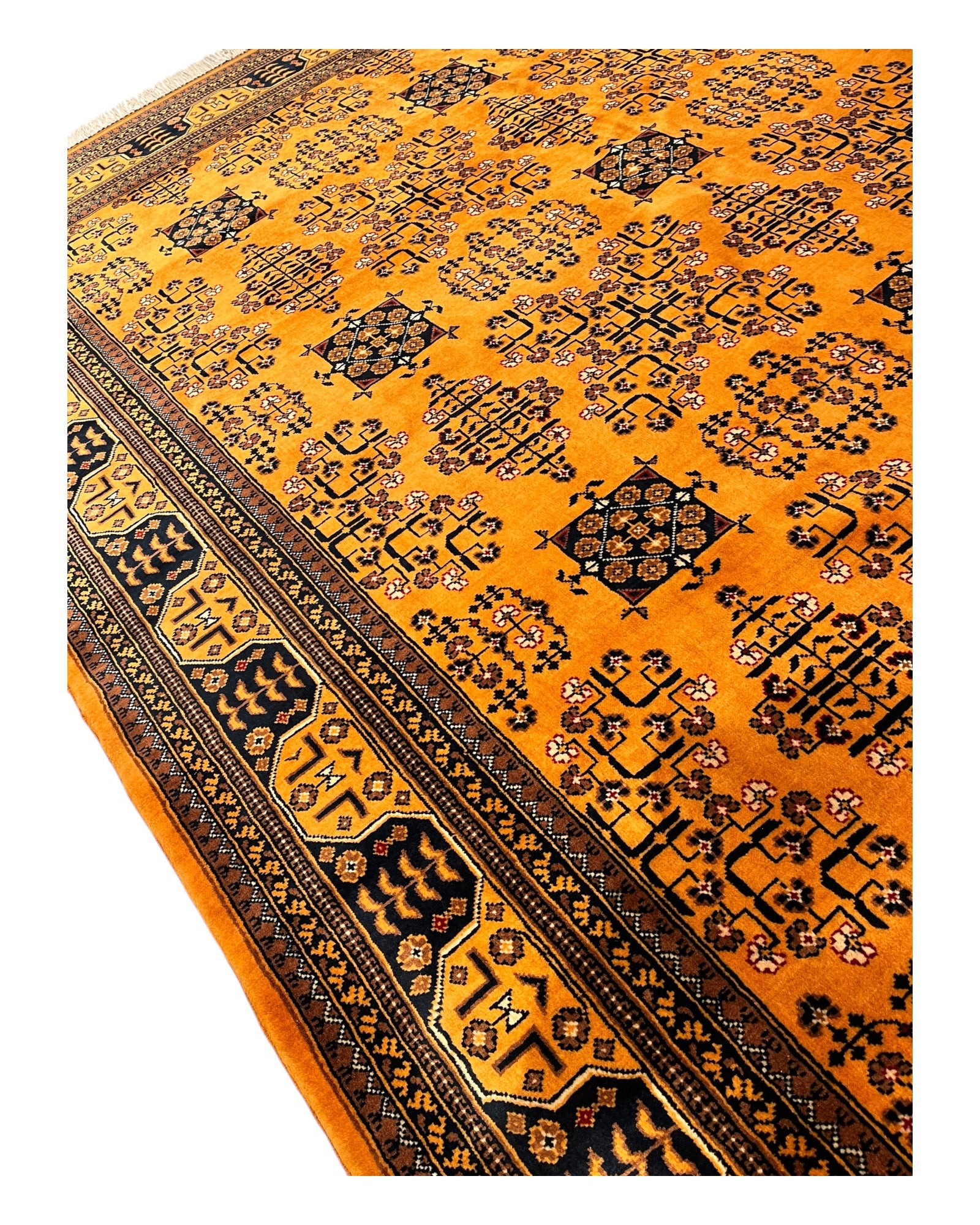 296cm x 200cm Sunflower Yellow Andkhoy Rug