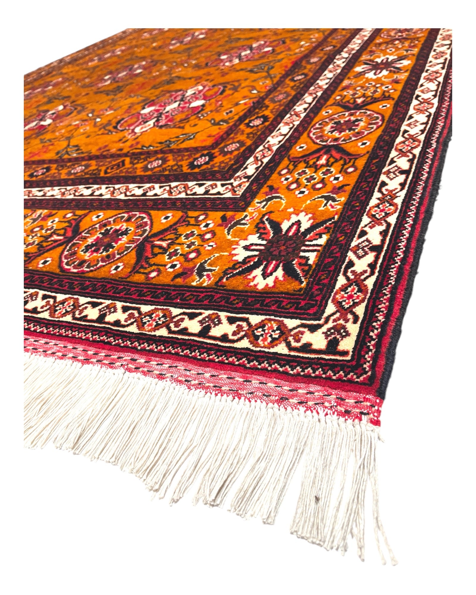 295cm x 200cm Orange & Pink Afghan Rug