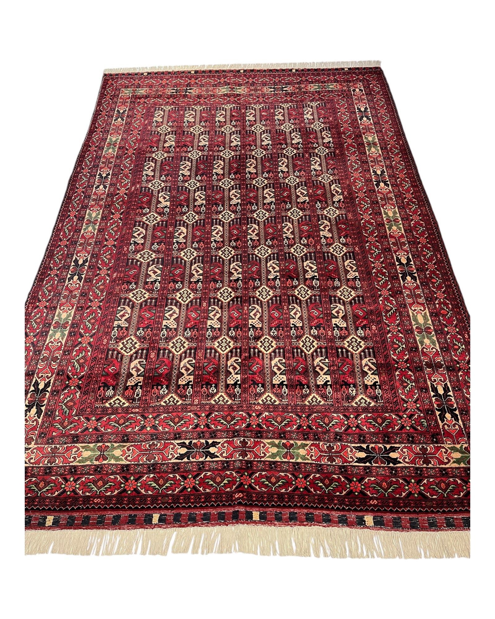 300cm x 200cm Red Ala Bakhmal Rug