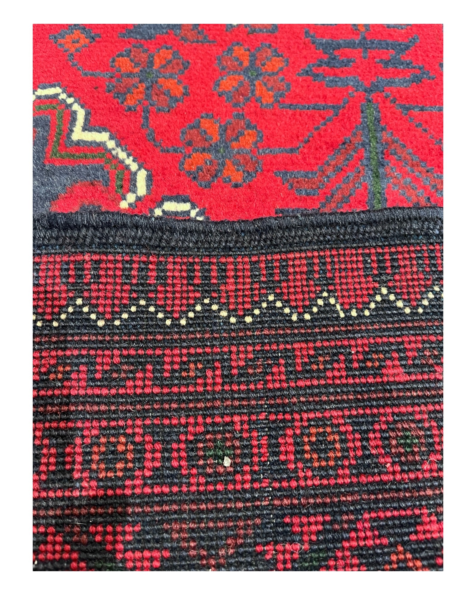 300cm x 195cm Red & Navy Underground Rug