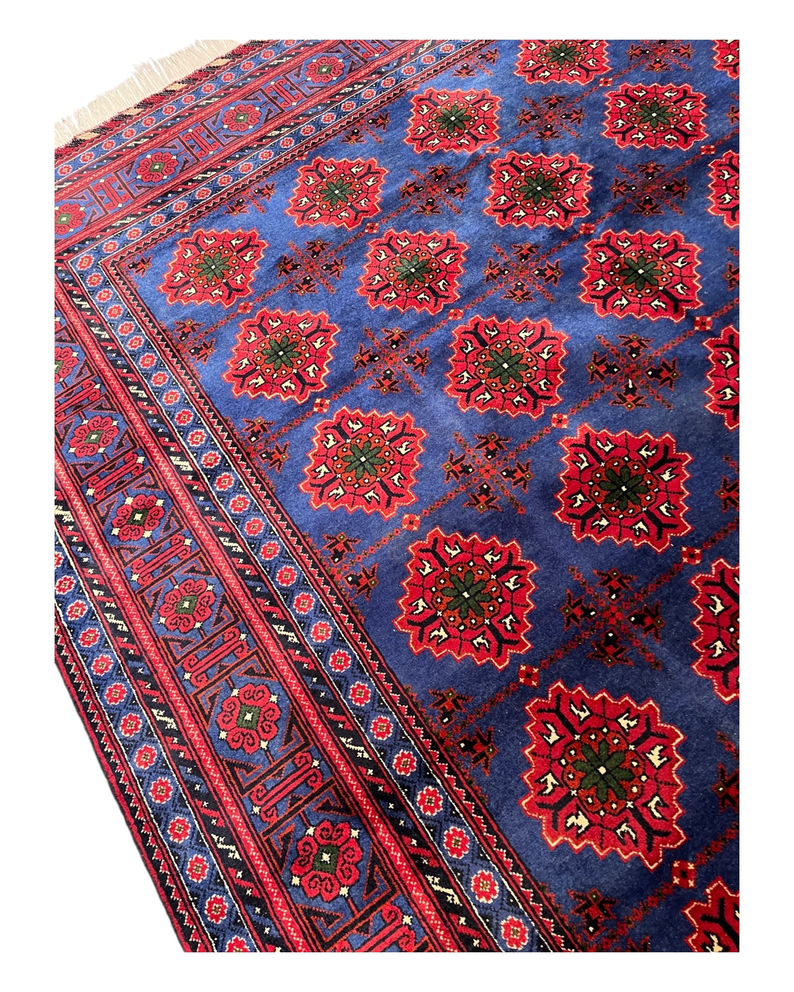 297cm x 200cm Red & Blue Kasha Naqsha Rug