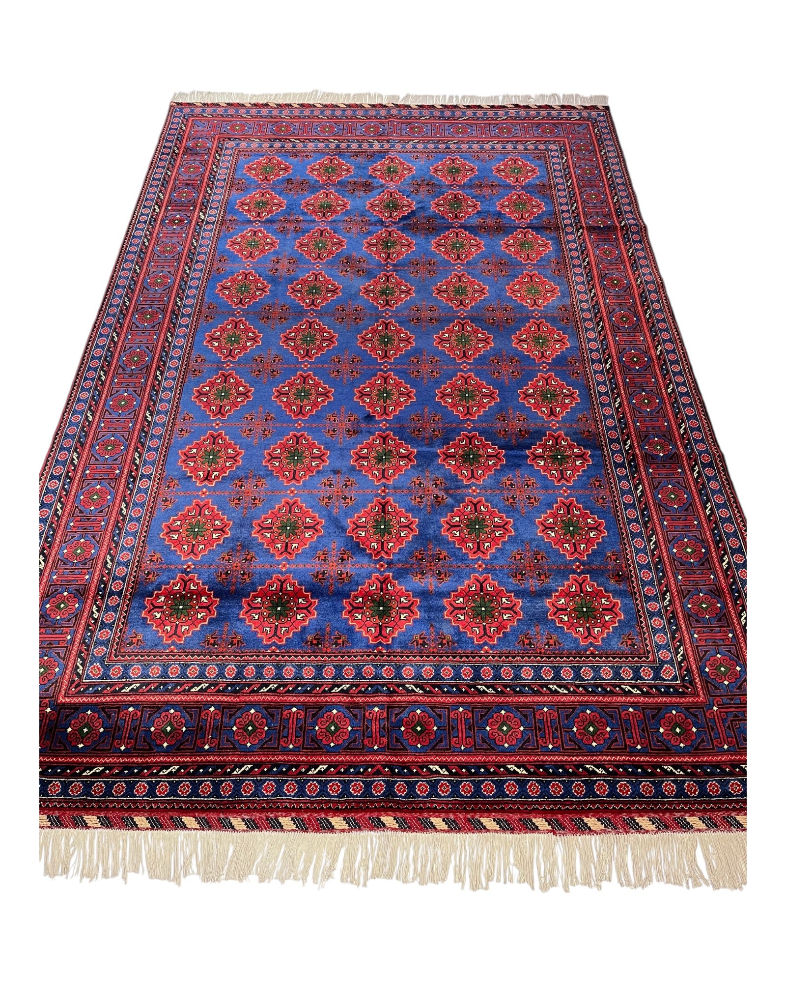 297cm x 200cm Red & Blue Kasha Naqsha Rug