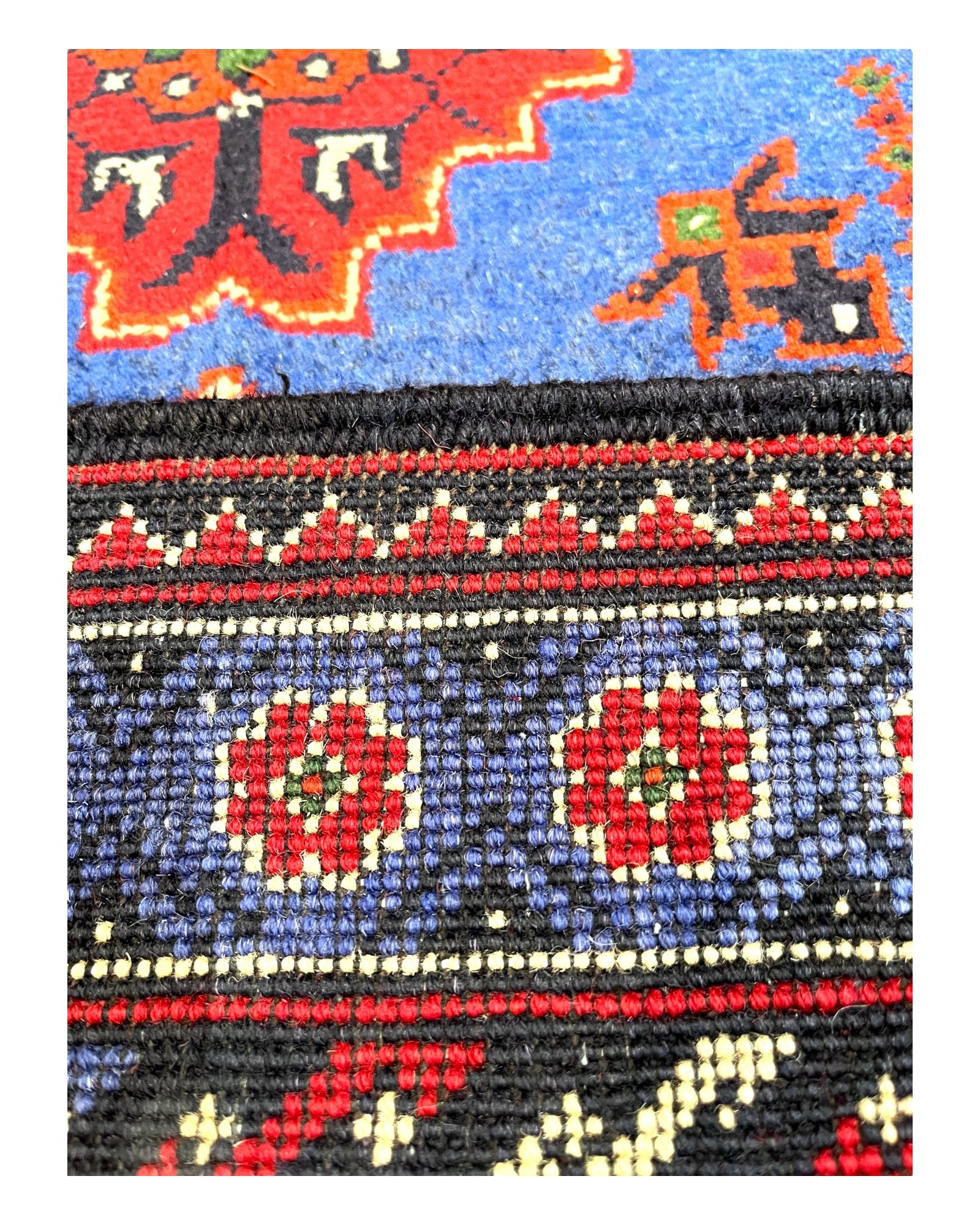 300cm x 200cm Red & Blue Kasha Naqsha Rug