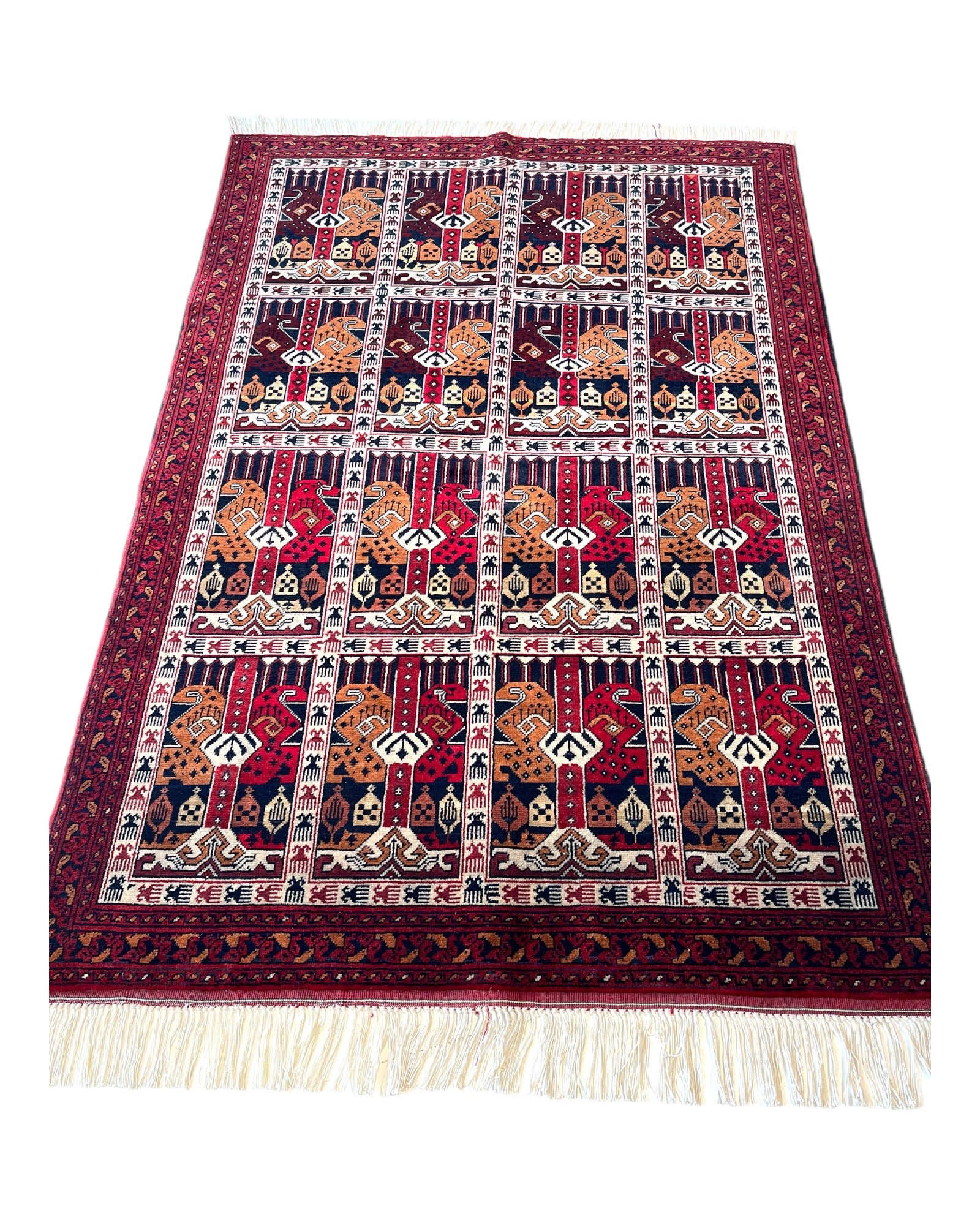 143cm x 100cm Red Alabakhmal Rug