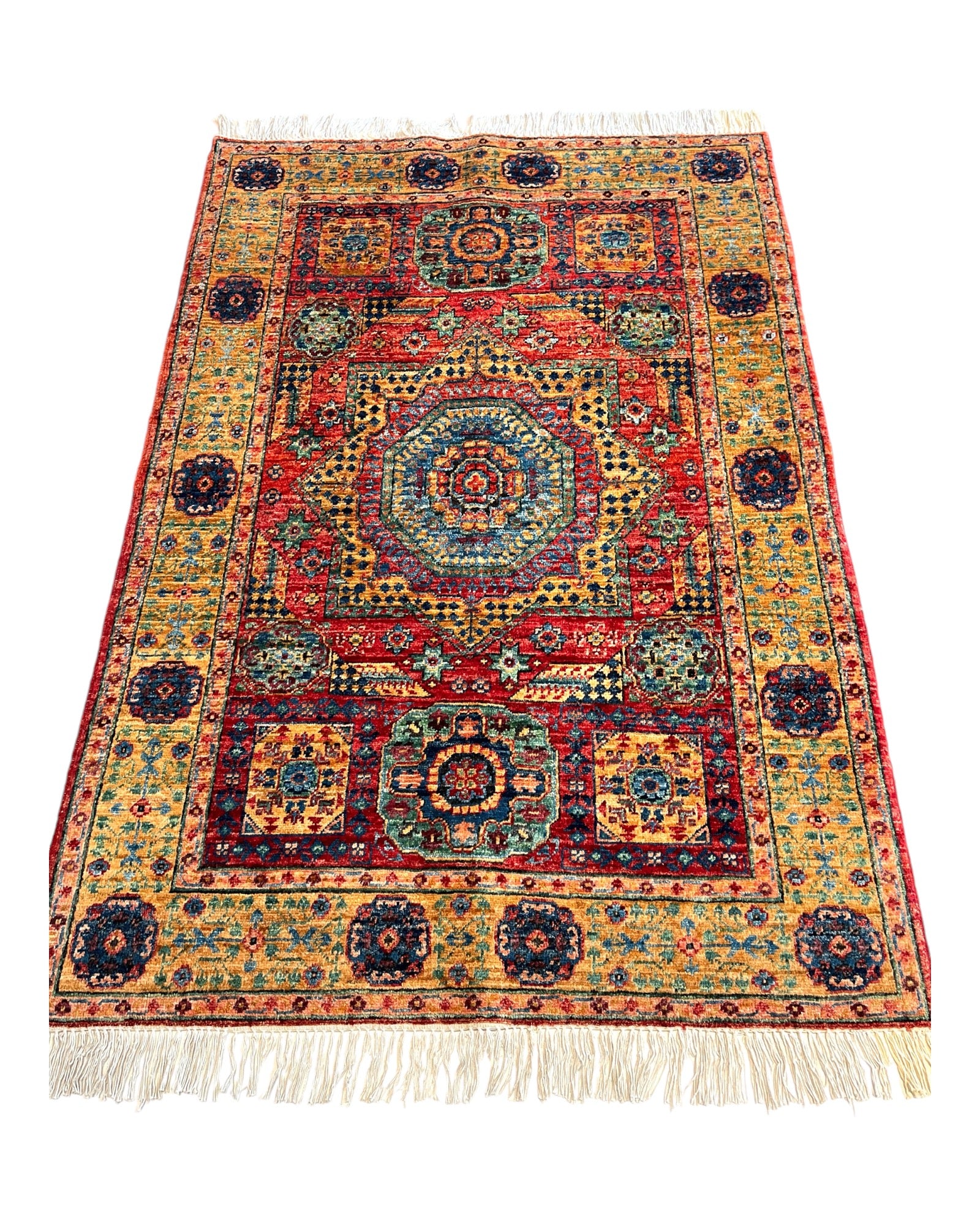 148cm x 100cm Colourful Afghan Rug