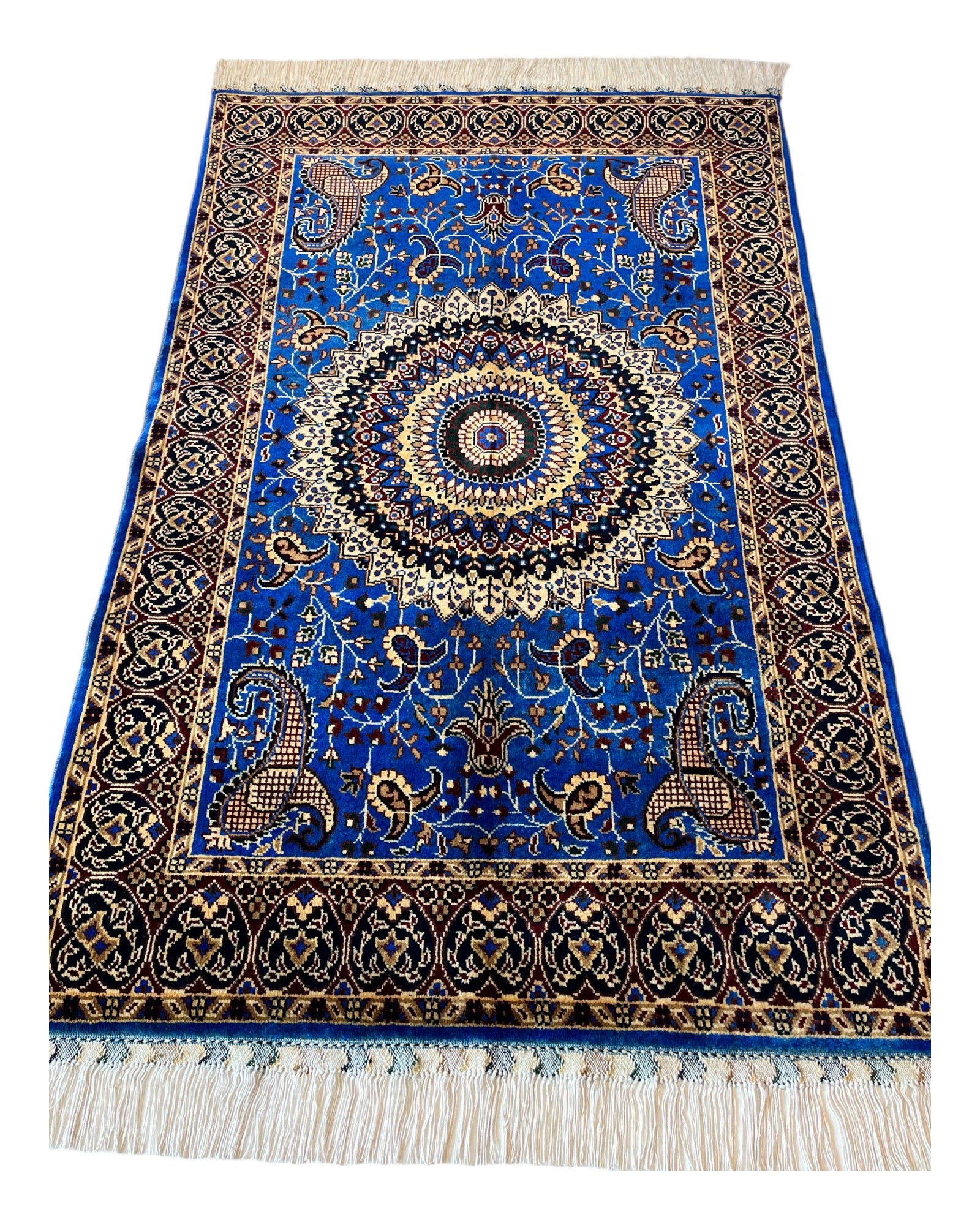 153cm x 102cm Blue Peacock Rug