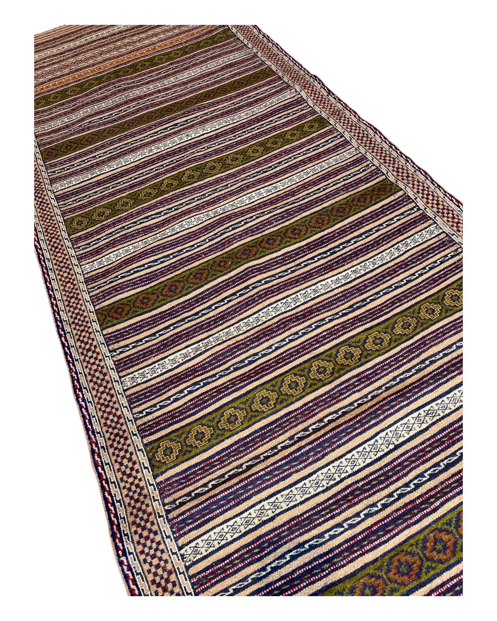 300cm x 77cm Vintage Maliki Kilim Runner