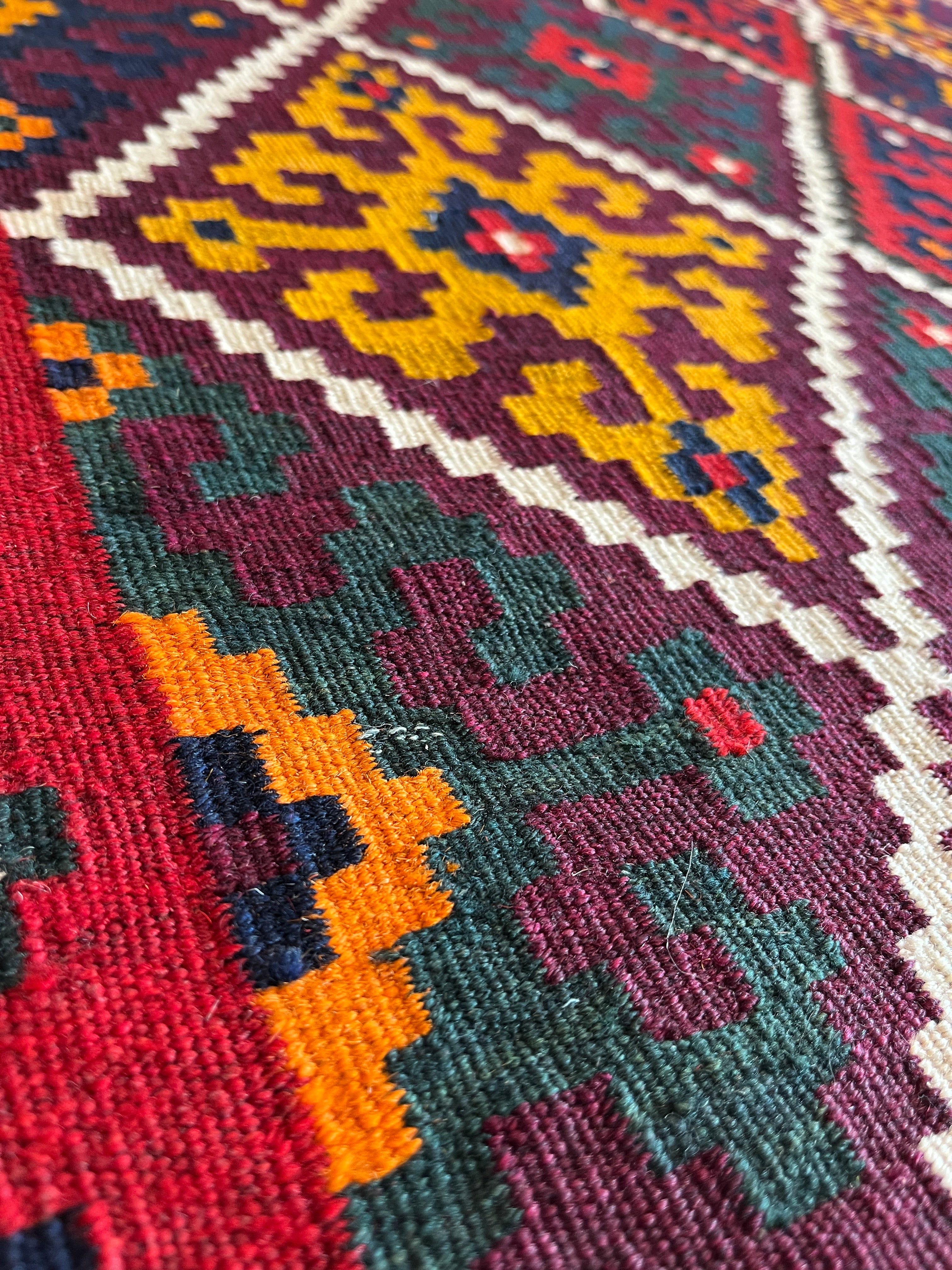 400cm x 177cm Vintage Maymana Kilim