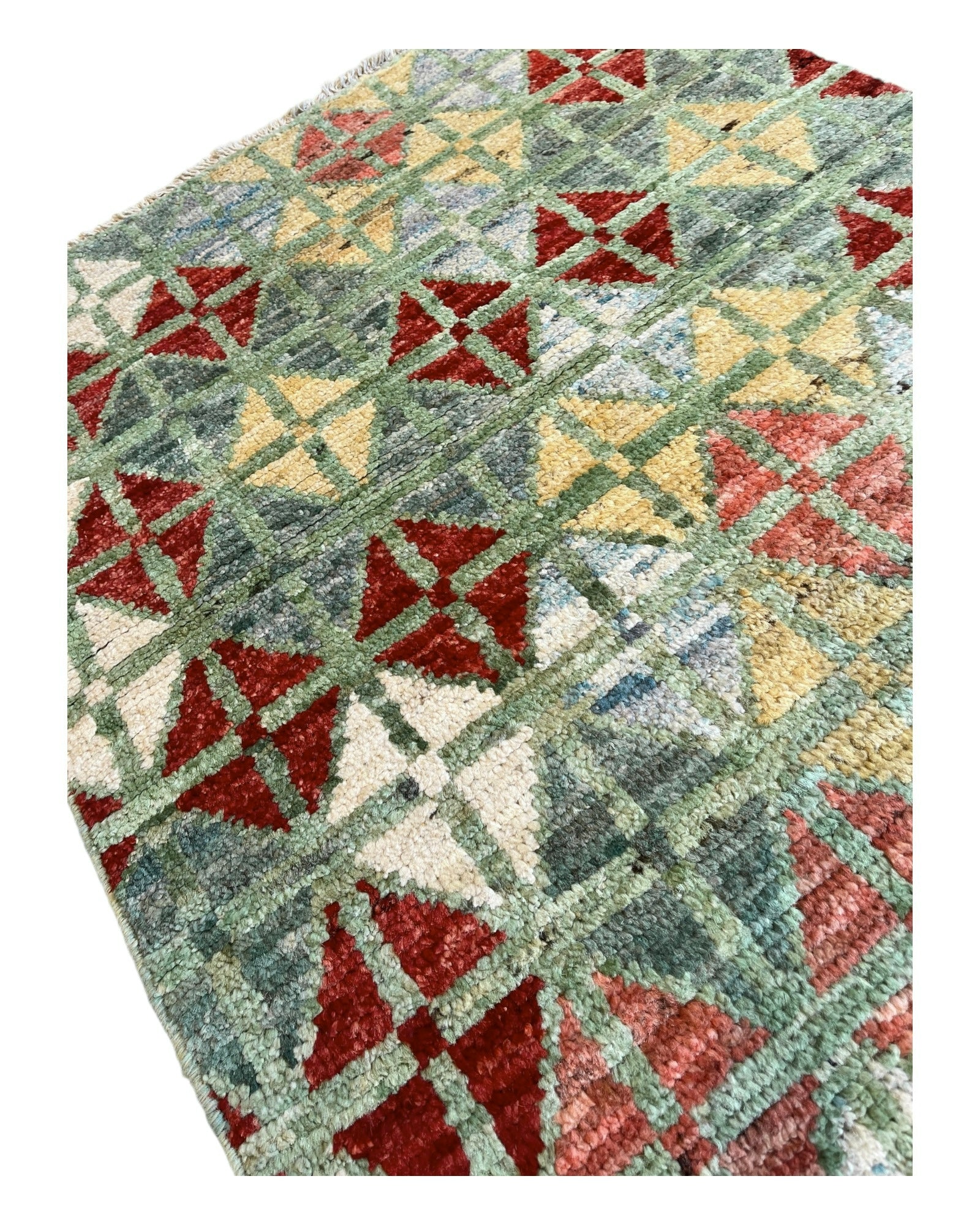 120 x 80cm Green Gabeh Rug